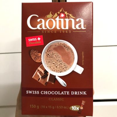Caotina Swiss Chocolate Drink โกโก้พร้อมดื่มจากสวิตเซอร์แลนด์ 10 ซอง