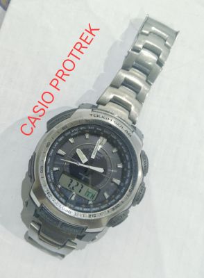 นาฬิกา CASIO PROTREK PRG 510T TOUGH TITANIUM สภาพ 90% แบตเตอรี่ใหม่ พลังงานแสงอาทิตย์ ทำงานได้ทุกระบบ