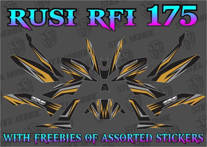 Rusi RFI 175 decals sticker, Laminated | Lazada PH