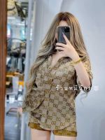 เสื้อเชิ้ตลายซิกเนเจอร์ สวมใส่สบาย งานสวยปังใส่ออกมาให้ลุคไฮโซหรูดูแพงสุดๆ Freesize : อก42”ยาว26”