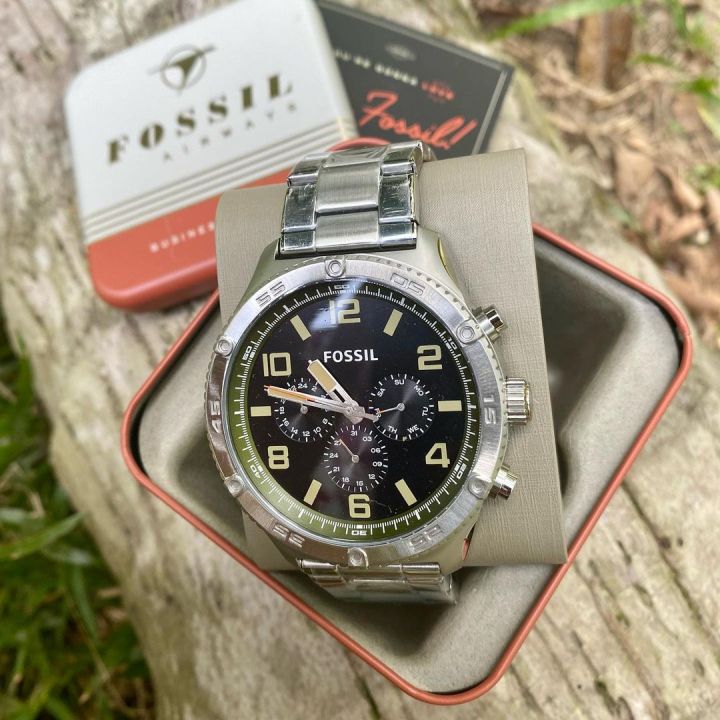 รับประกันของแท้-fossil-brox-multifunction-stainless-steel-watch-หน้าปัด-44-mm