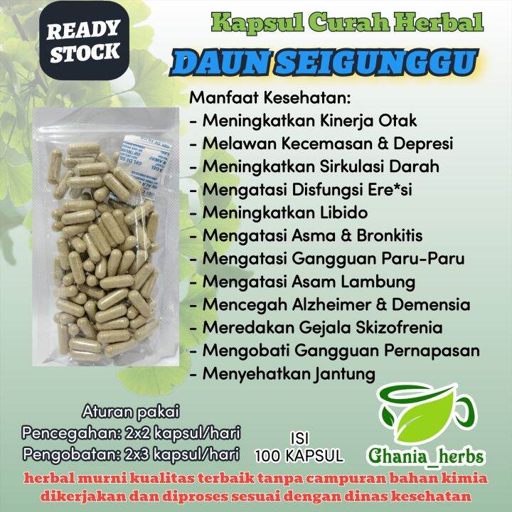 Kapsul Herbal Daun SRIGUNGGU Isi 100 Kapsul | Lazada Indonesia