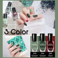 สีทาเล็บกึ่งเจล 3 ขวด #020 สีเขียวอ่อน green #025 สีเขียวเข้ม green #038 สีแดง red #สวยหรู #วิ้งวิ้ง ✅ แบบไม่ต้องอบ