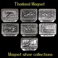 Magnet แม่เหล็กติดตู้เย็น ประเทศไทย ติดตู้เย็น Thailand ลายช้างไทย ลวดลายสวยงาม ขนาด 6.5 x 8.5 เซนติเมตร