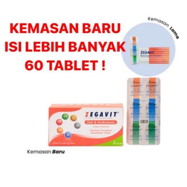 Zegavit Multivitamin Dan Zink Isi Tablet Lazada Indonesia