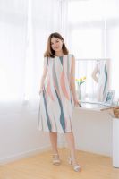 Mommade-เดรสให้นม ชุดให้นม Pastel Long Basic Dress