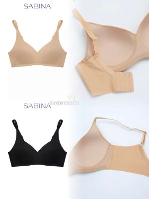 Sabina เสื้อชั้นใน Invisible Wire (ไม่มีโครง) รุ่น Perfect Bra รหัส SBXD97205 สีดำ และเนื้อเข้ม