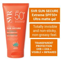 (Exp.03/26)SVR SUN SECURE Extreme SPF50+ UVB + UVA + VISIBLE + INFRARED TRANSPARENT PROTECTION
Ultra matte multi-resistant sun gel