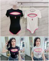 Bodysuit?️ใส่ไปทะเลเที่ยวตัวเดียวจบ?️ บอดี้สูทแขนสั้นเว้าหน้าอก