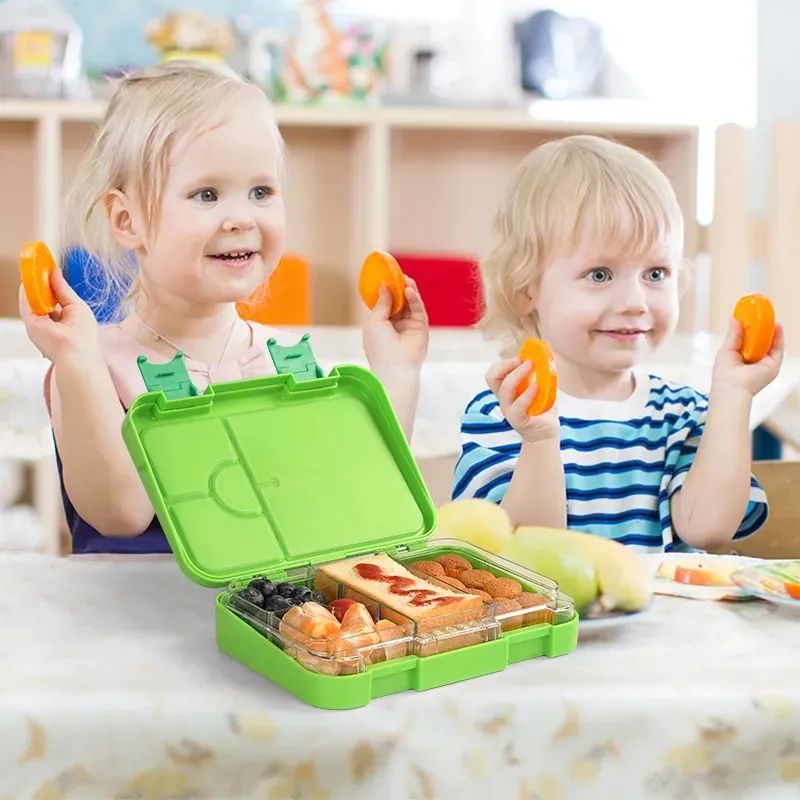 Aohea BPA Free 4/5compartments Bento Box Toddler Lunch Box for