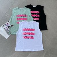 newlooksbkk ??? LONDON TEE เสื้อแขนกุดพิมพ์ลาย งานป้าย KOREA งานดีงามมากแม่