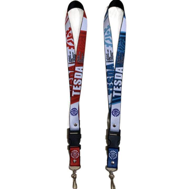 )))TESDA((( LANYARD ID LACE BLUE/RED | Lazada PH