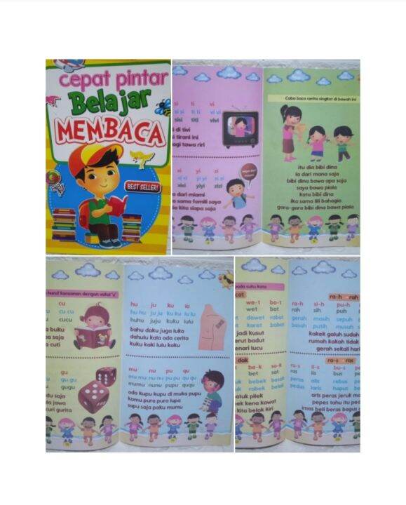 Buku Cara Cepat Pintar Belajar Membaca Untuk Anak TK PAUD SD Full Warna ...