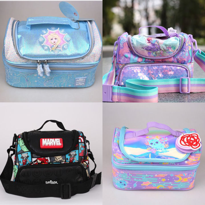 New Smiggle ice princess School lunch box kids girls Double Decker