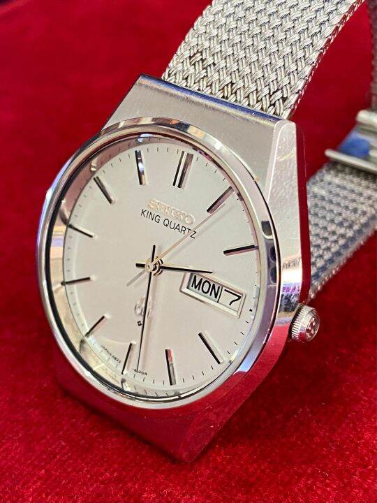 seiko-king-quartz-ตัวเรือนสแตนเลส-นาฬิกาผู้ชาย-มือสองของแท้