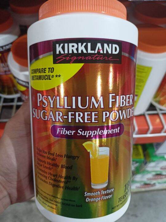 Kirkland Signature Psyllium Fiber Sugar Free Powder Orange Flavor 1