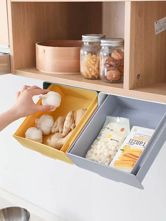 Hidden Drawer Dual Color Sundry Collector Self Hanging Space Saving