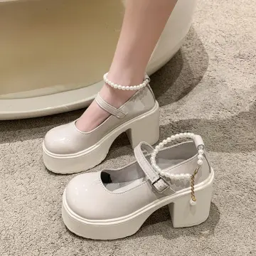 Mary Jane White Women's Shoes | Mary Jane Shoes Platform | White High Heel  Shoes - Pumps - Aliexpress