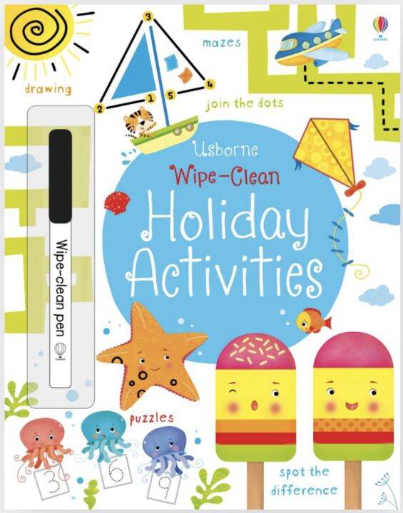 Usborne wipe clean Holiday Activities Lazada.co.th