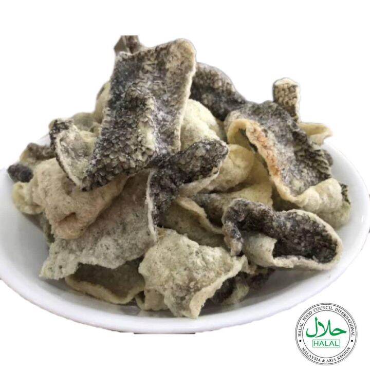 (Halal）Crispy Dry Fish Skin Original 600g Lazada