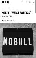 NOBULL WRIST BANDS 4" black