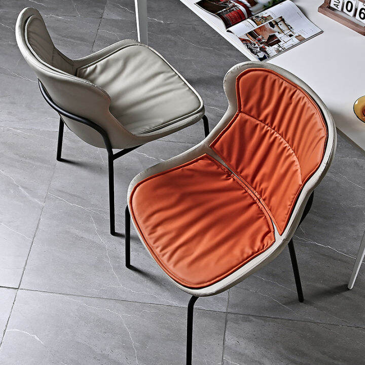 Nordic Dining Chair Modern Minimalist Leather Chair Armchair Accessible