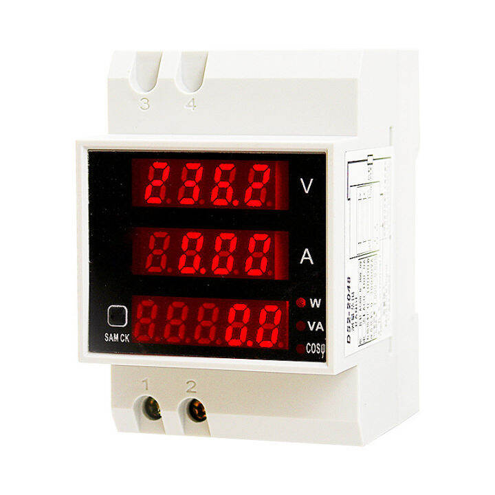 D52-2048 Multi-Function Din Rail Digital Display AC Voltage Current ...