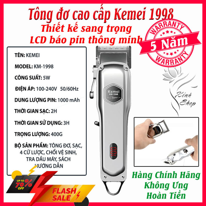 Tăng đơ hớt tóc cao cấp Kemei 1998 là một trong những sản phẩm được đánh giá cao nhất bởi các thợ hớt tóc và người dùng. Với công nghệ tiên tiến và chất liệu chất lượng, tăng đơ này giúp bạn thuận tiện cắt và tạo kiểu tóc một cách nhanh chóng và dễ dàng. Hãy xem ngay hình ảnh liên quan để khám phá các tính năng ưu việt của sản phẩm này!