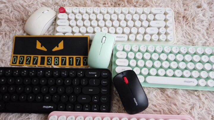 BỘ Combo Bàn Phím Giả Cơ Và Chuột Không Dây Mofii Candy Mini Bean Cho Máy Tính Bàn Pc Laptop 4896