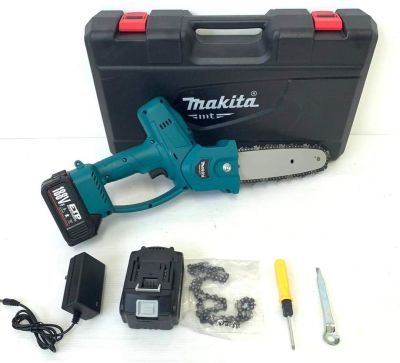 [[ส่งฟรี ไม่ต้องใส่โค้ด]]MAKITA เลื่อยโซ่ไร้สาย เลื่อยโซ่แบตเตอรี่  พร้อมอุปกรณ์ในกล่องตามรูปภาพ 100% เลื่อย ตัดไม้ แต่งกิ่ง เครื่องมือช่าง