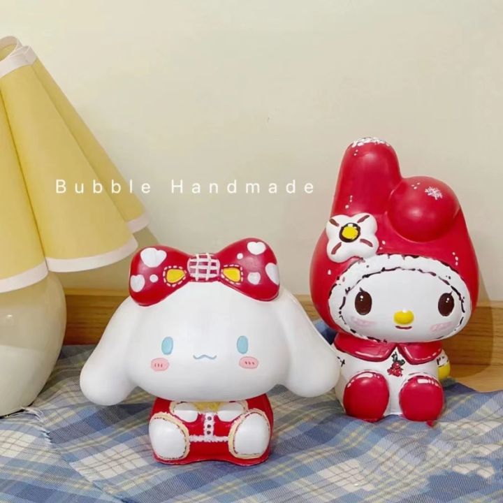 ตุ๊กตาปูนปลาสเตอร์ทาสีตัวอ่อนสีขาว-diy-ของเล่นแฮนด์เมดภาพวาดกราฟฟิตี-hellokitty-กระปุกออมสินระบายสีสำหรับเด็ก