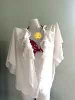 เสื้อคลุมบิกินี่ชีฟองสีขาวขนาดอก32-34