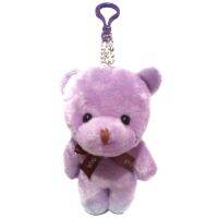 คัลเลอร์ฟูล แบร์ (โทนสีม่วง No.3) ตุ๊กตาผ้า ใยสังเคราะห์ พวงกุญแจ Colorful Fabric with Synthetic Fiber Handmade Bear (Purple Tone No.3) #Rag Doll #Keychain