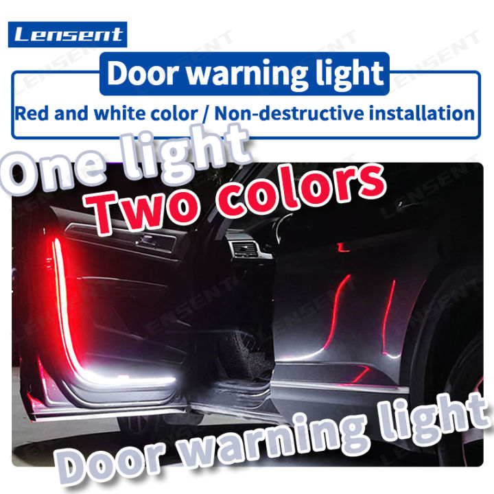 Car Door LED Strip Warning Lights, 12V Dual Color White & Red Car Door
