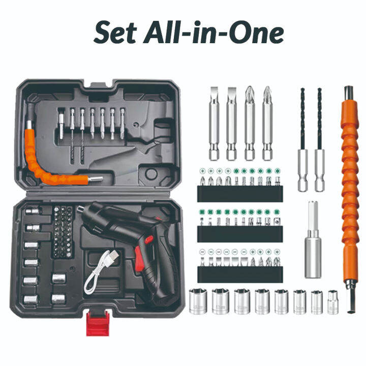 48pcs/set Foldable Electric Screw Driver Tool Kit and Accessories ...