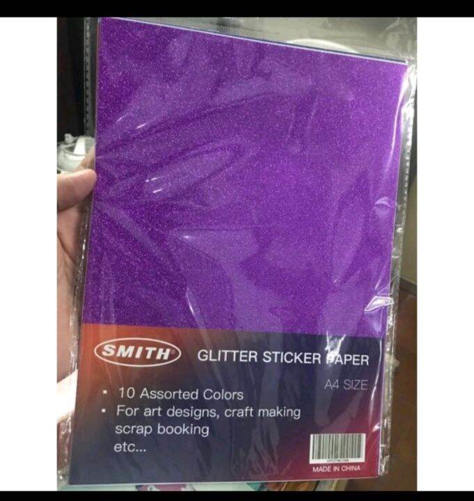 Glitter Sticker Paper (Assorted Colors) (10 Sheets) Lazada PH