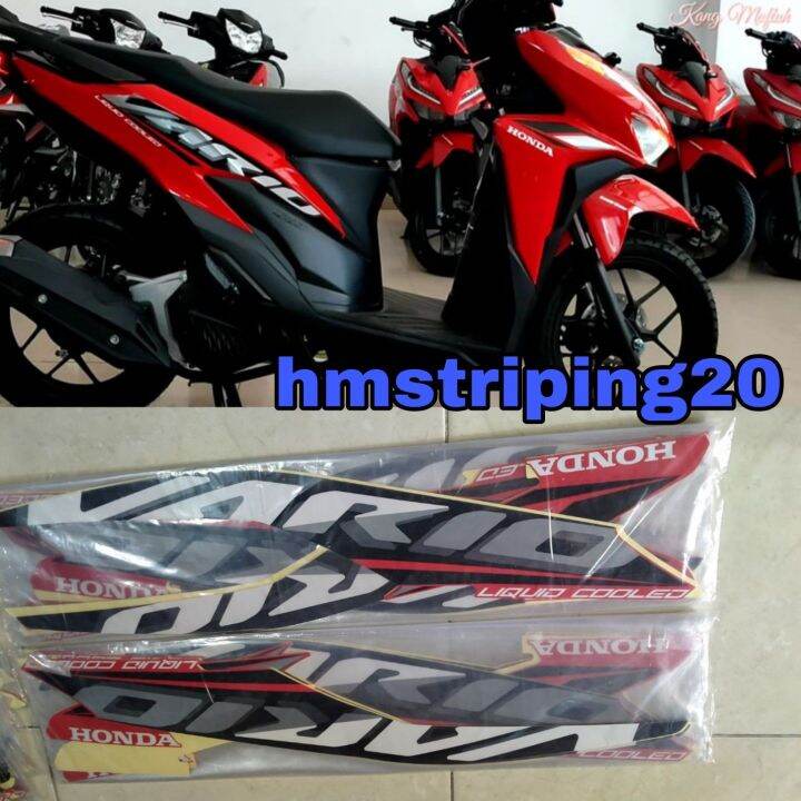 STRIPING STIKER LIS BODY MOTOR HONDA VARIO 150 MERAH 2020 | Lazada