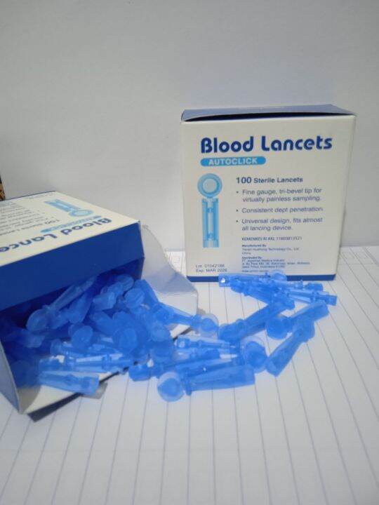 Renoma Blood Lancet / Isi 100 Blood Lancets One Med Jarum Bekam 28G