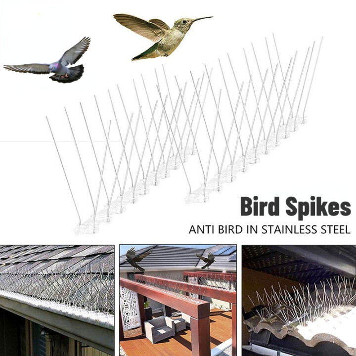 Stainless Steel Bird Repellent Spikes Cat and Dog Deterrent Anti-Climb ...