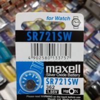 (1ก้อน) ถ่านกระดุม Maxell Sr721SW, 362 1.55V จำนวน 1ก้อน ของใหม่ ของแท้