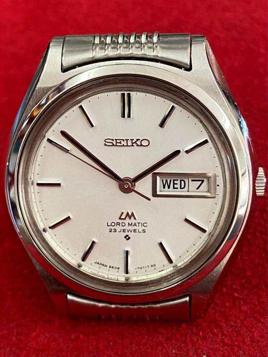 seiko-lm-lord-matic-23-jewels-automatic-ตัวเรือนสแตนเลส-นาฬิกาผู้ชาย-มือสองของแท้