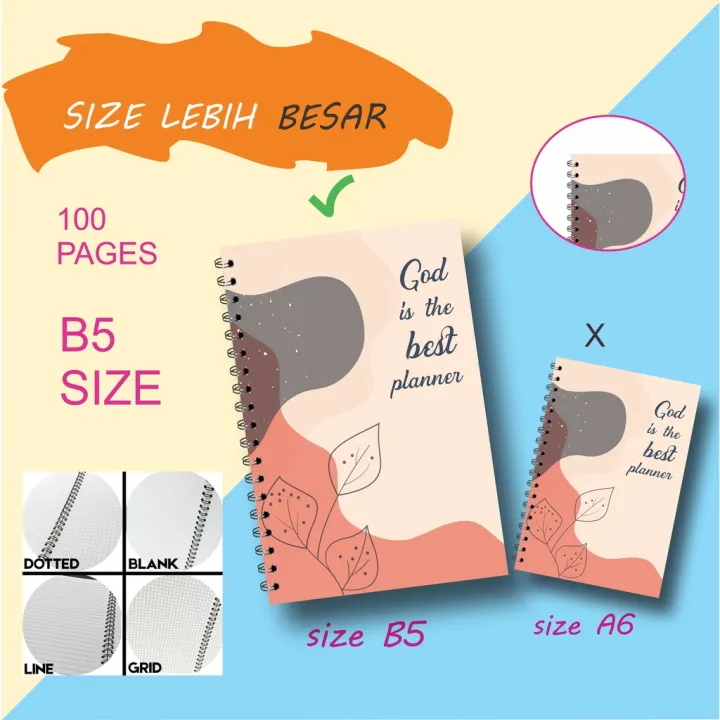 NOTEBOOK JURNAL B5 / BUKU CATATAN DIARY / BUKU JURNAL DIARY B5 ...