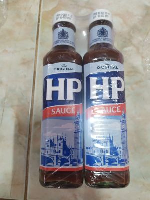 #สุด HOT แพ็ค2ขวด  HP Sauce ซอสเปรี้ยว ใช้ราดสเต็กหรือนำไปหมักก่อนปิ้งย่าง255g