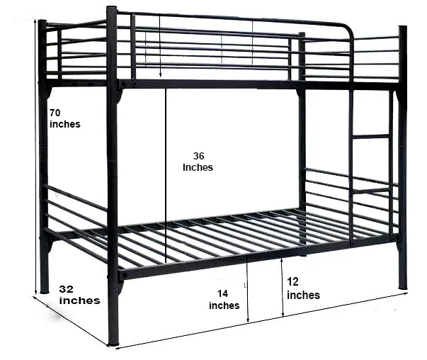 Double Decker Single Bed bed frame (we accept customize length) Lazada PH