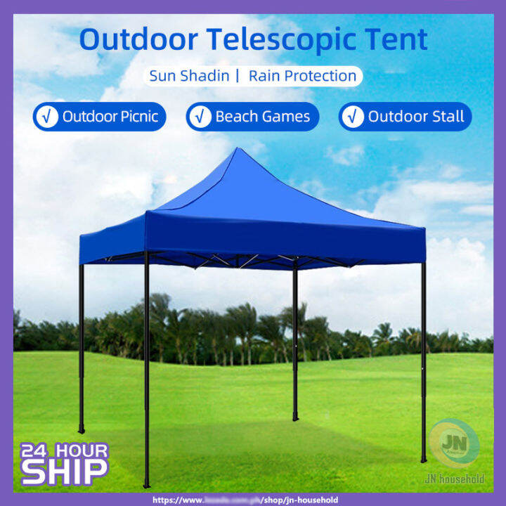 Heavy duty 3x3M Canopy Tent Complete Set Black Post Outdoor Waterproof