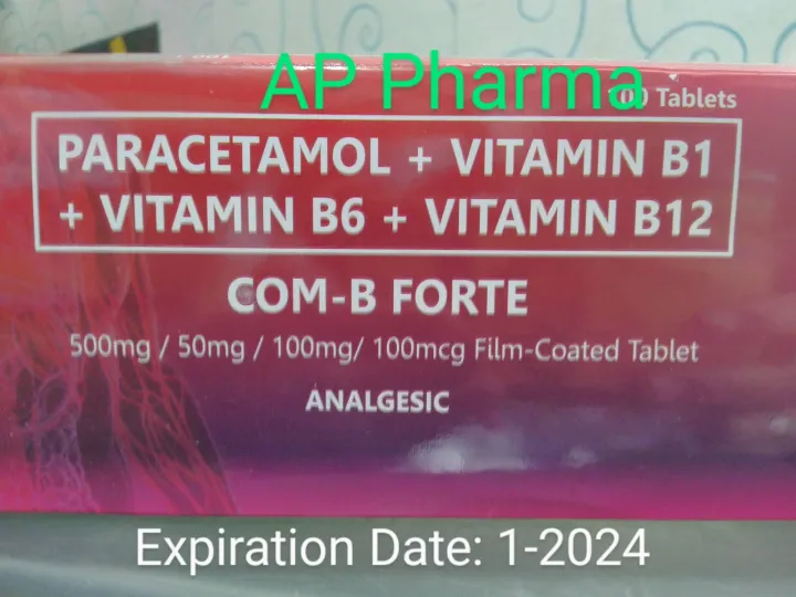 Paracetamol + Vitamin B1 + Vitamin B6 + Vitamin B12 (10 tablets