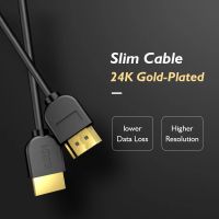 HDMI Cable V 2.0 Pcer Ultra Slim Ethernet 3D 4K 1080p 4.00mm OD. เส้นเล็ก พกพาสะดวก รับประกัน 2 ปี