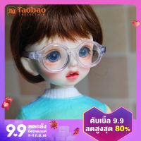 Bjd6ตุ๊กตาแว่นตาหกจุดกรอบแว่นตาโปร่งใสกว้างซม. กระดองเต่าน่ารักอุปกรณ์ประกอบฉากถ่ายภาพสีดำ