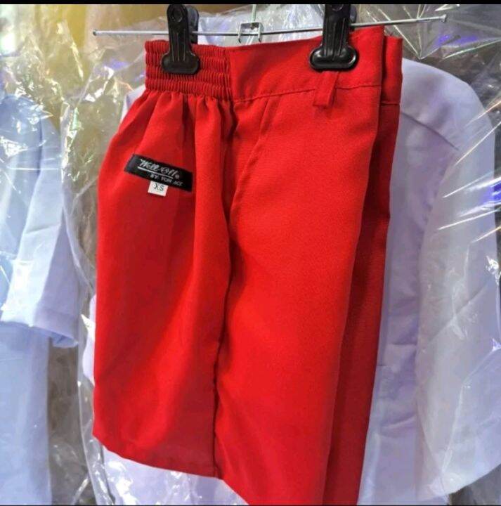 School uniform well off Red Short for kids Lazada PH