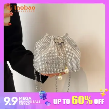 Fashion LouisWill Bucket Bag Bow Tie Round Bucket Bag Ladies Chic